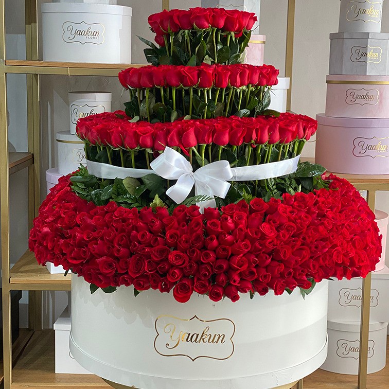 1000 rosas en caja blanca yaakun mi gran amor