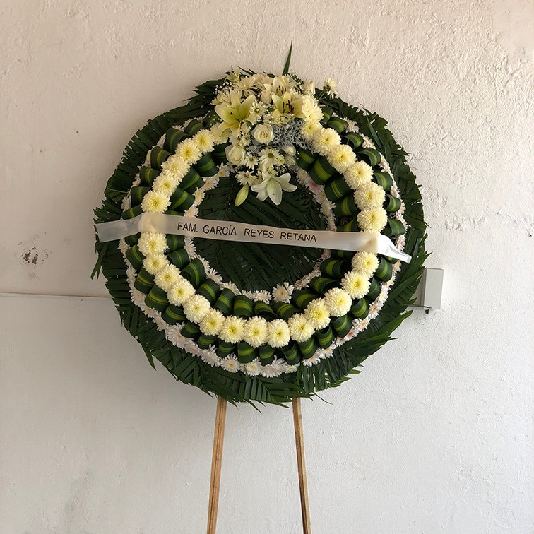 Corona para condolencias doble