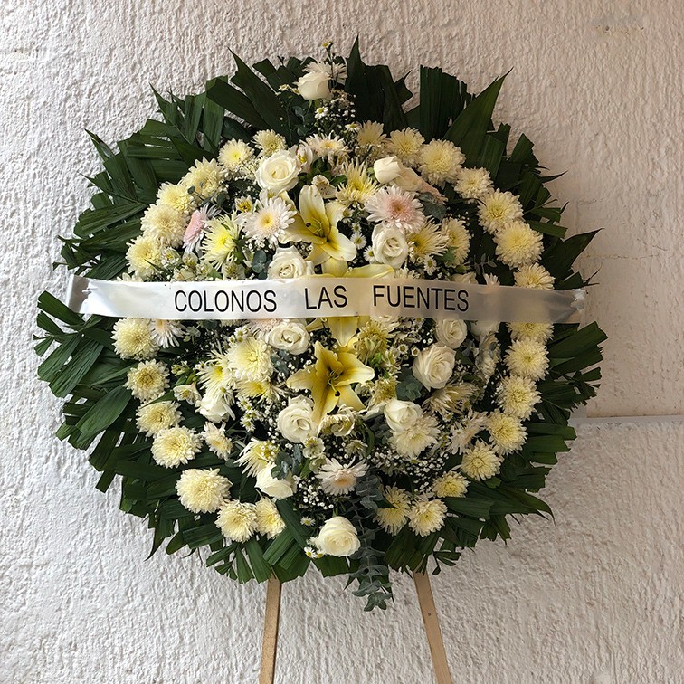 Corona para condolencias sencilla