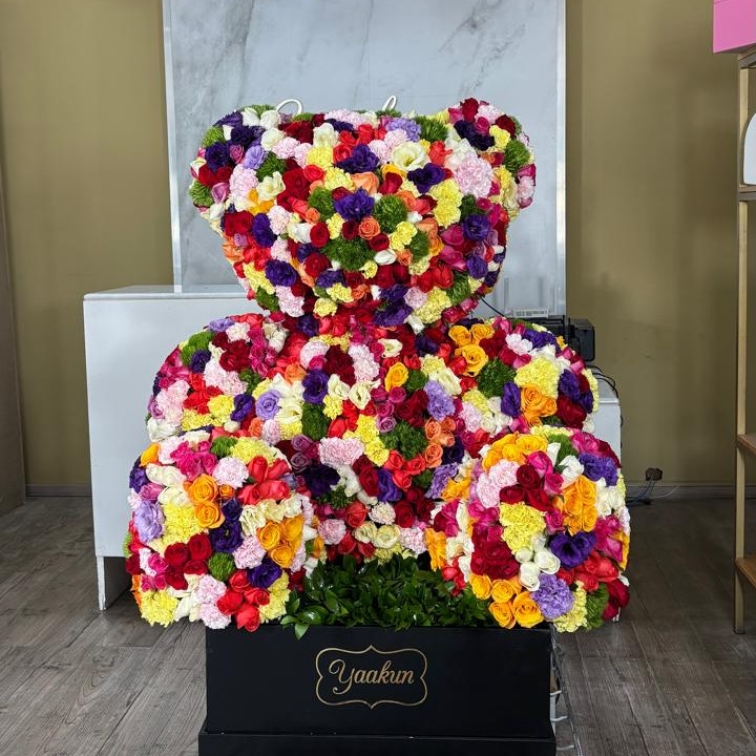 Escultura de oso grande mix color