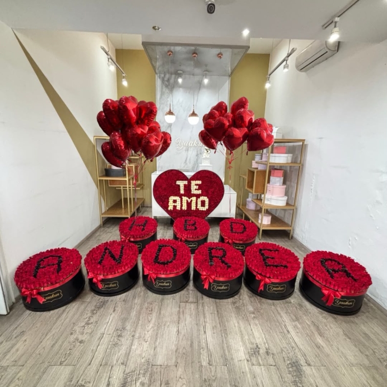 PAQUETE DE CORAZON DE 1000 TE AMO HBD
