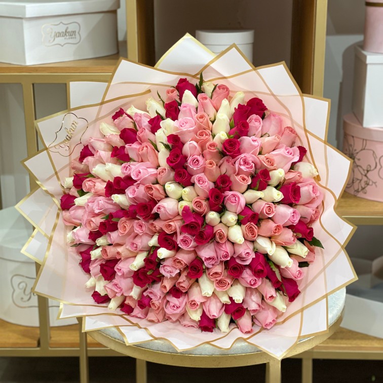 Ramo de 250 rosas romántico